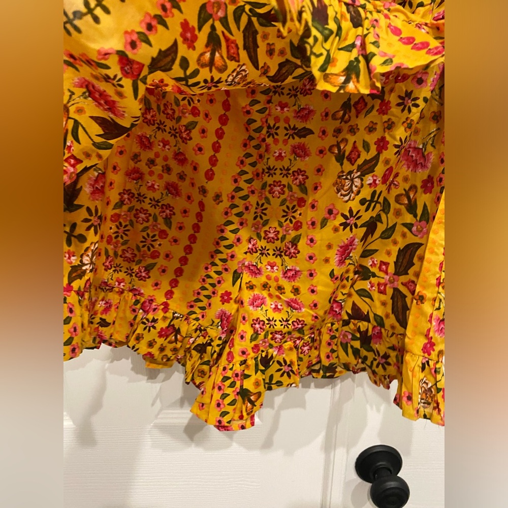 New! Olivaceous Layla Summer Romper In Yellow size large - Picture 6 of 7